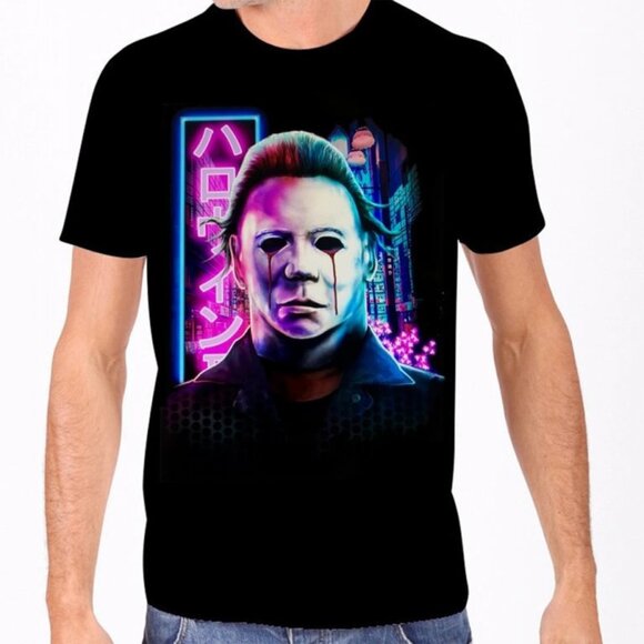 Tokyo Michael Myers Graphic T-Shirt Halloween Horror Movie Fan Streetwear Tee - Picture 1 of 5